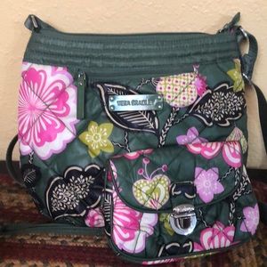 Vera Bradley Puffy Wristlet and Purse set.